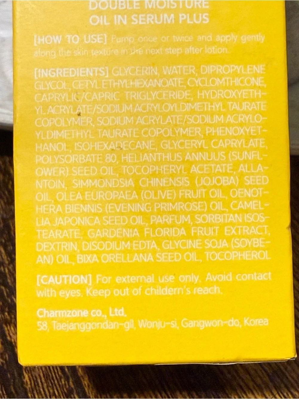 Double Moisture Oil In Serum Plus - Yellow Hydrating Face Serum- Korean